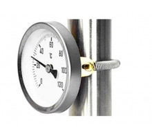 Термометр, MVI, аксиальный, накладной, диаметр корпуса D63, диапазон измерений от 0°C до 120°C, длина пружины 52 мм