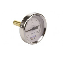 Биметаллический термометр, ELSEN, Ø-63, 1/2, В, осевой, шток-40 мм, D штока 9 мм