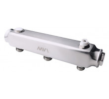 Коллектор, MVI, Premium, 1 1/4 x 1/2, 3 выхода, м/ц расстояние 100 мм, из нержавеющей стали