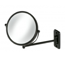 Косметическое зеркало, Geesa, ширина, мм-200, глубина, мм-230, высота, мм-375, тип установки-настенный, увеличение, х-3 раза, цвет-черный