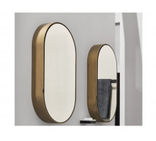 Зеркальный шкаф, CIELO, I Catini, ширина, мм-500, глубина, мм-120, высота, мм-900, тип установки-настенный, дверцы-есть, открывание дверей-распашное, цвет корпуса-Brushed Bronze, овальный